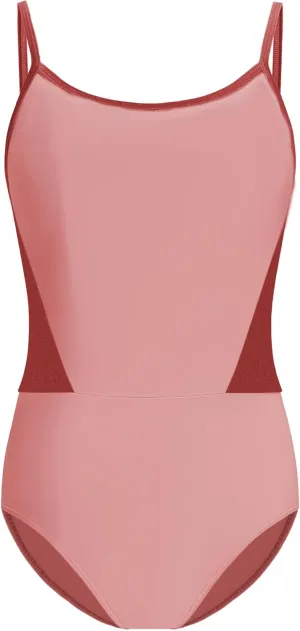 Girls Velvet-Paneled Ballet Dance Camisole Leotard and Gymnastics Leotards