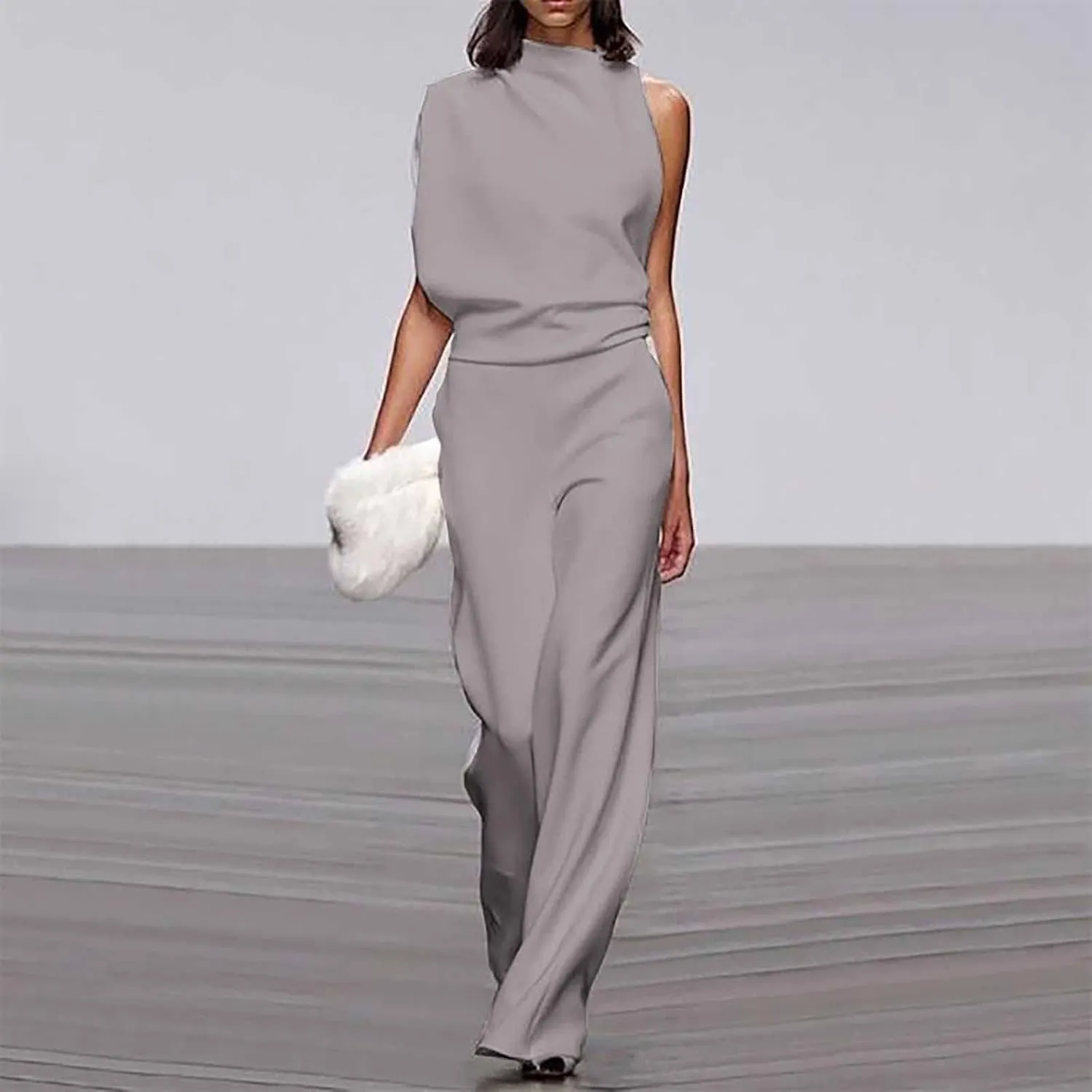 Gym Pants for Women,Women's Banquet Dress Jumpsuit Sexy Hanging Neck Women's Trousers Spring&Summer Clothing