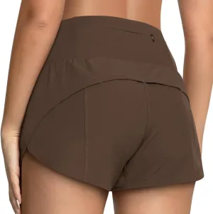 GYM RAINBOW Womens High Waisted Athletic Shorts Lightweight Quick Dry Workout Gym Running Shorts with Pockets