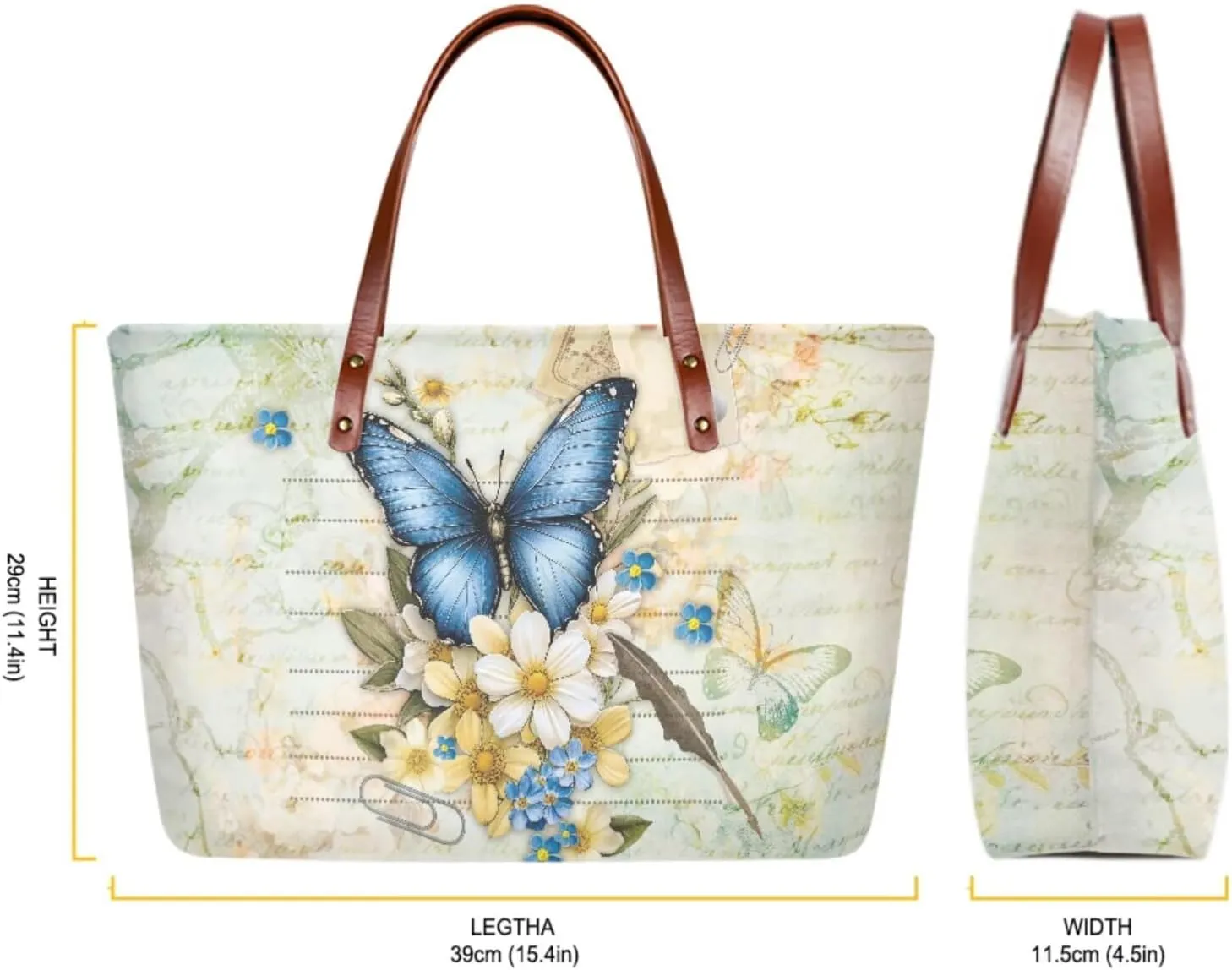 Handbag Purses Set of 2 for Women Portable Top Handle Tote Bag Shoulder Bag with Cash Wallet for Shopping Tours