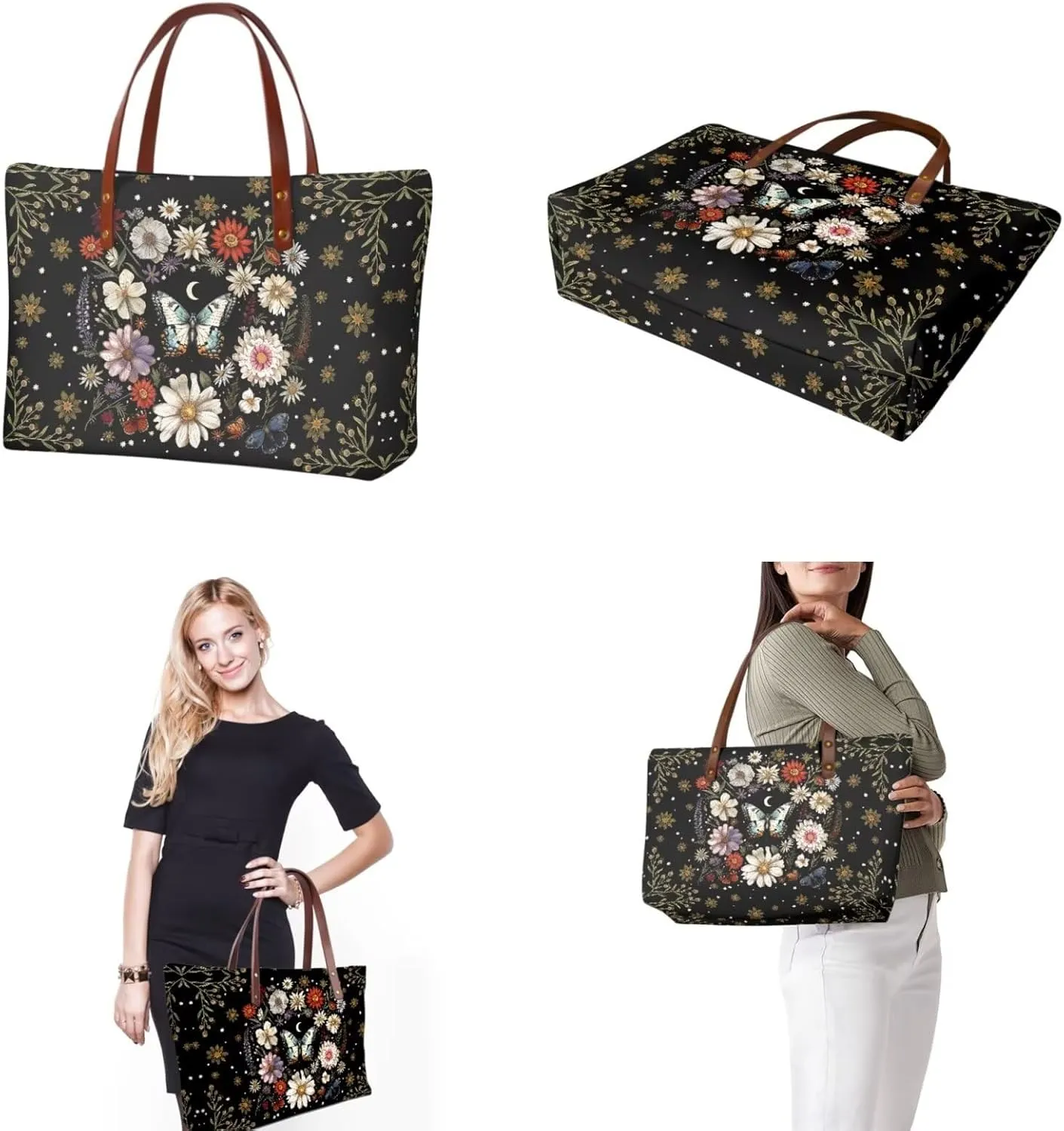 Handbag with Matching Wallet for Women Lightweight Top Handle Satchel Shoulder Bag with Purses for Shopping Work