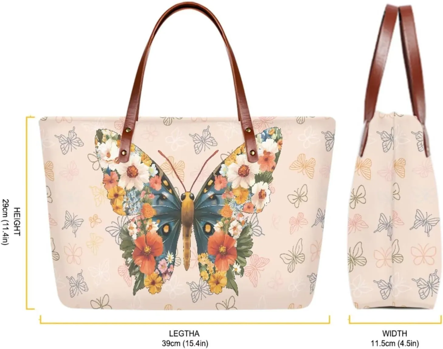 Handbag with Matching Wallet for Women Lightweight Top Handle Satchel Shoulder Bag with Purses for Shopping Work