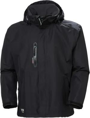 Helly-Hansen Workwear Manchester Waterproof Shell Jackets for Men with High Collar and Detachable Hood, 3 Zippered Pockets