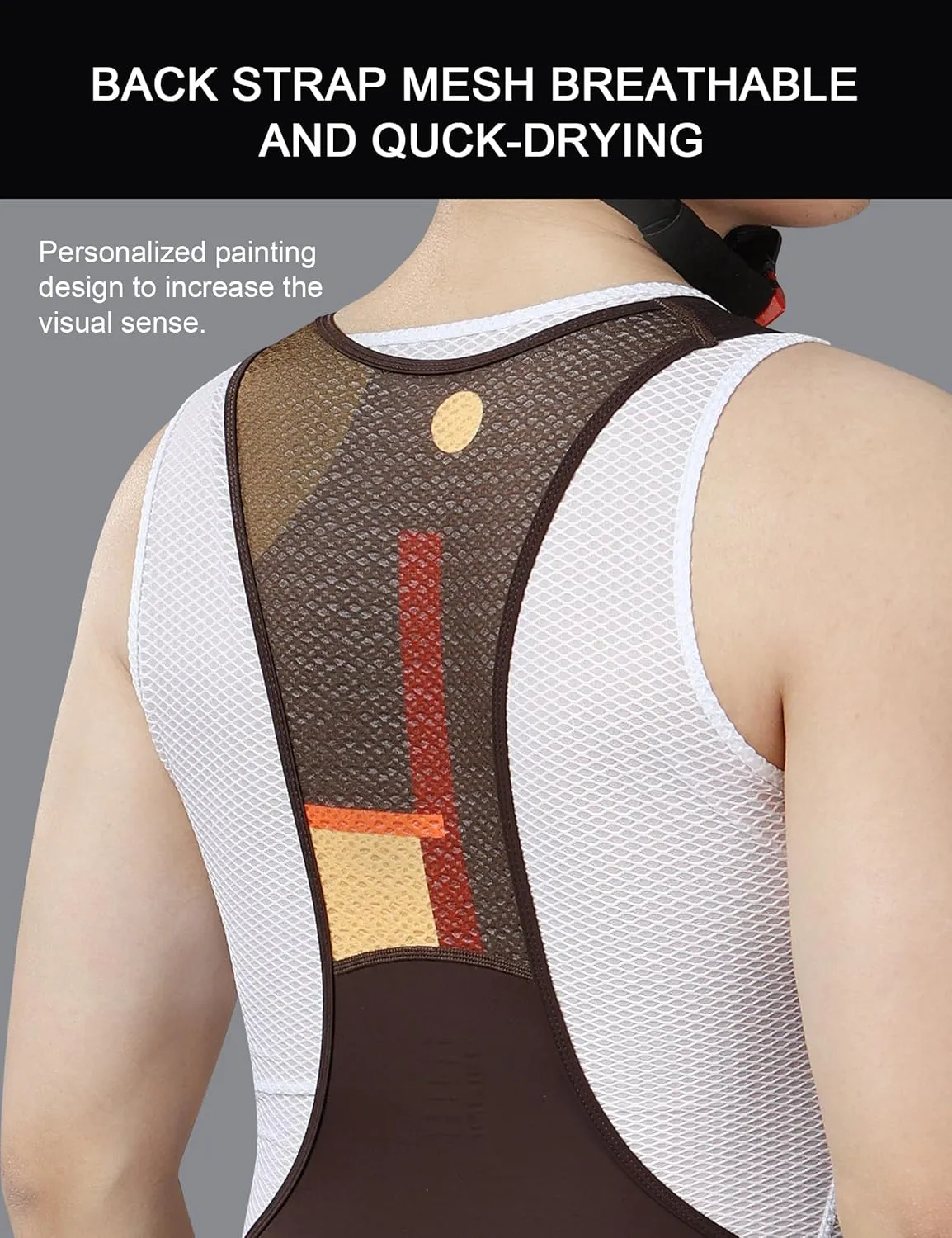 INBIKE Men's Cycling Bib Shorts 3D Padded, Long Riding Pad, Cycling Bibs, Bike Bib Shorts