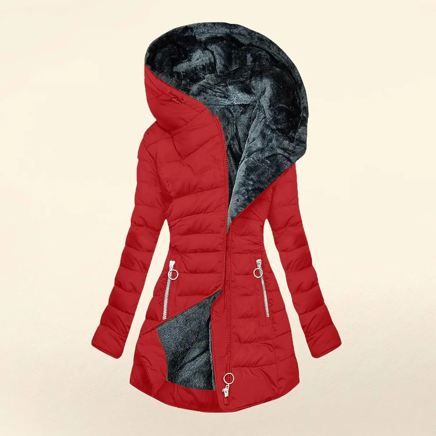 Jackets for Women Casual Warm Puffer Long Coats Lightweight Outfit Long Sleeve Down Outerwear with Hood 2024