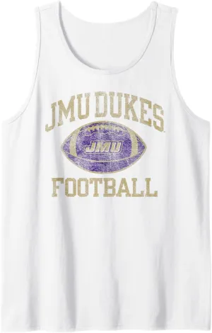 James Madison Dukes Football Intensity Vintage White Tank Top