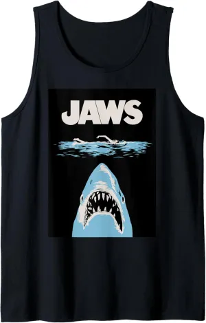 Jaws 50th Anniversary Poster Dark Water Front & Back Tank Top