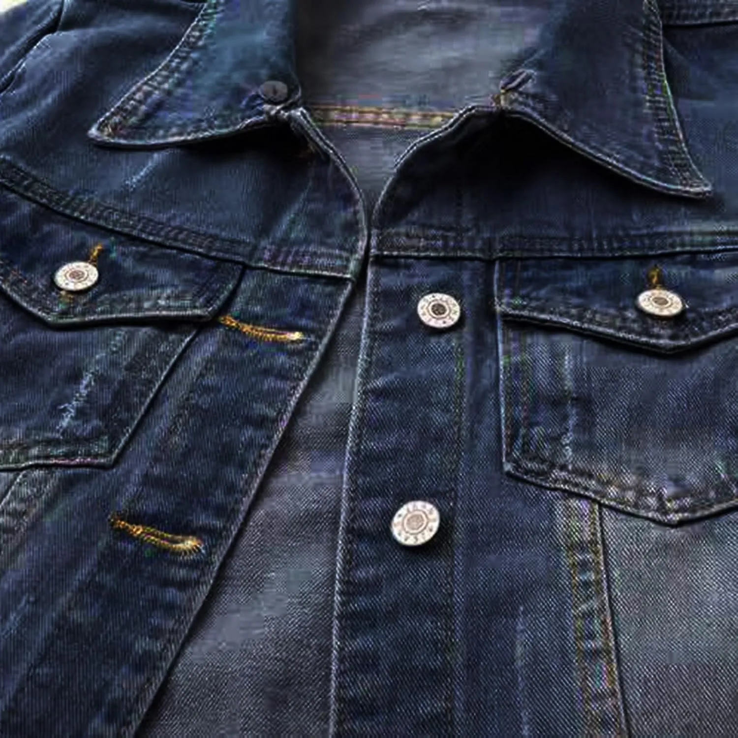Jean Jacket Women 3/4 Sleeve Colored Cropped Denim Jacket Trendy Light Wash Short Jean Jacket Trucker Coat