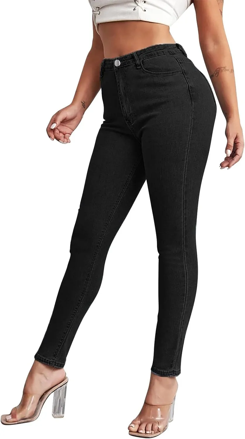 Jeans for Women Leggings Women High Waist Women Pants Slim Button High Sexy Pencil