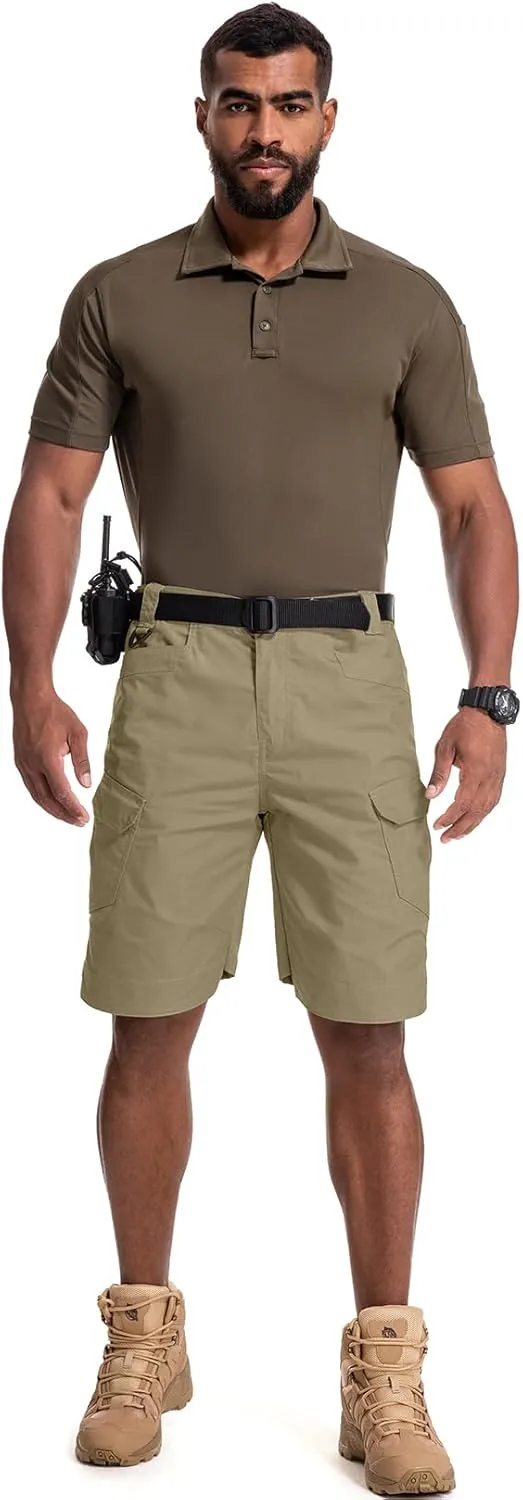 Jessie Kidden Mens Tactical Stretch Outdoor Cargo Shorts Wear Resistant Rip Stop Work Hiking Fishing Shorts