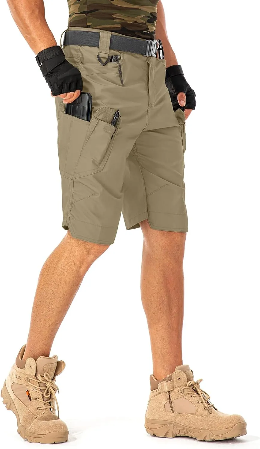 Jessie Kidden Mens Tactical Stretch Outdoor Cargo Shorts Wear Resistant Rip Stop Work Hiking Fishing Shorts