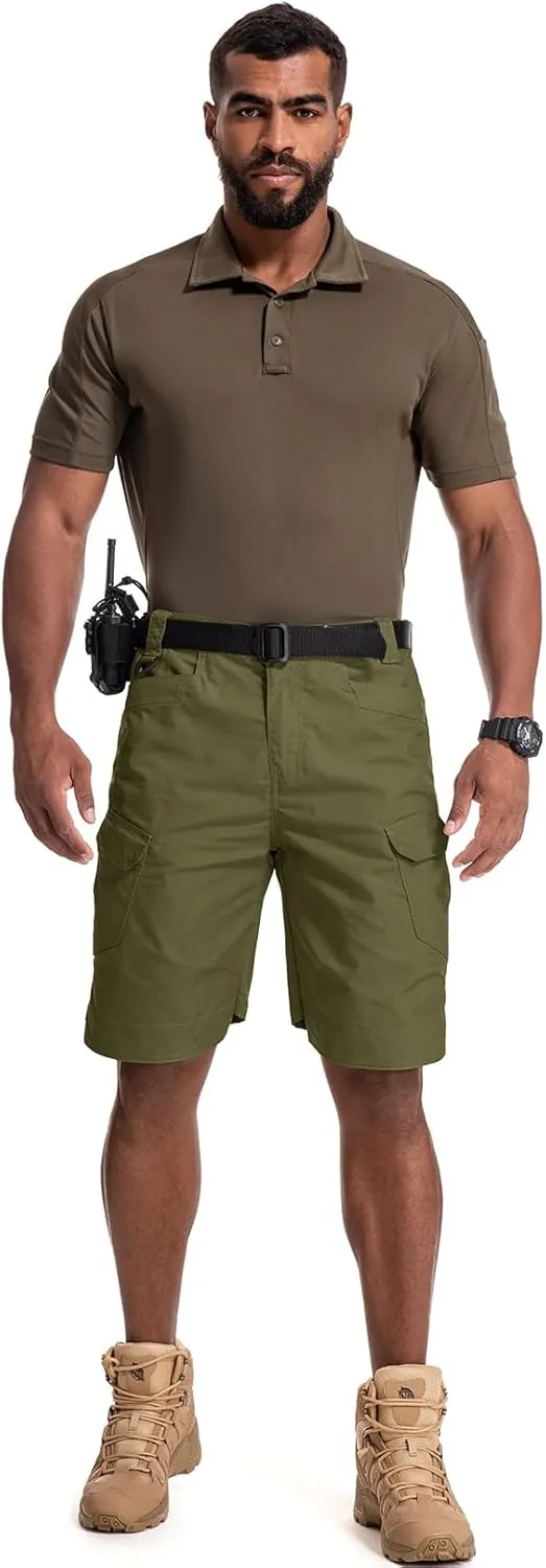 Jessie Kidden Mens Tactical Stretch Outdoor Cargo Shorts Wear Resistant Rip Stop Work Hiking Fishing Shorts