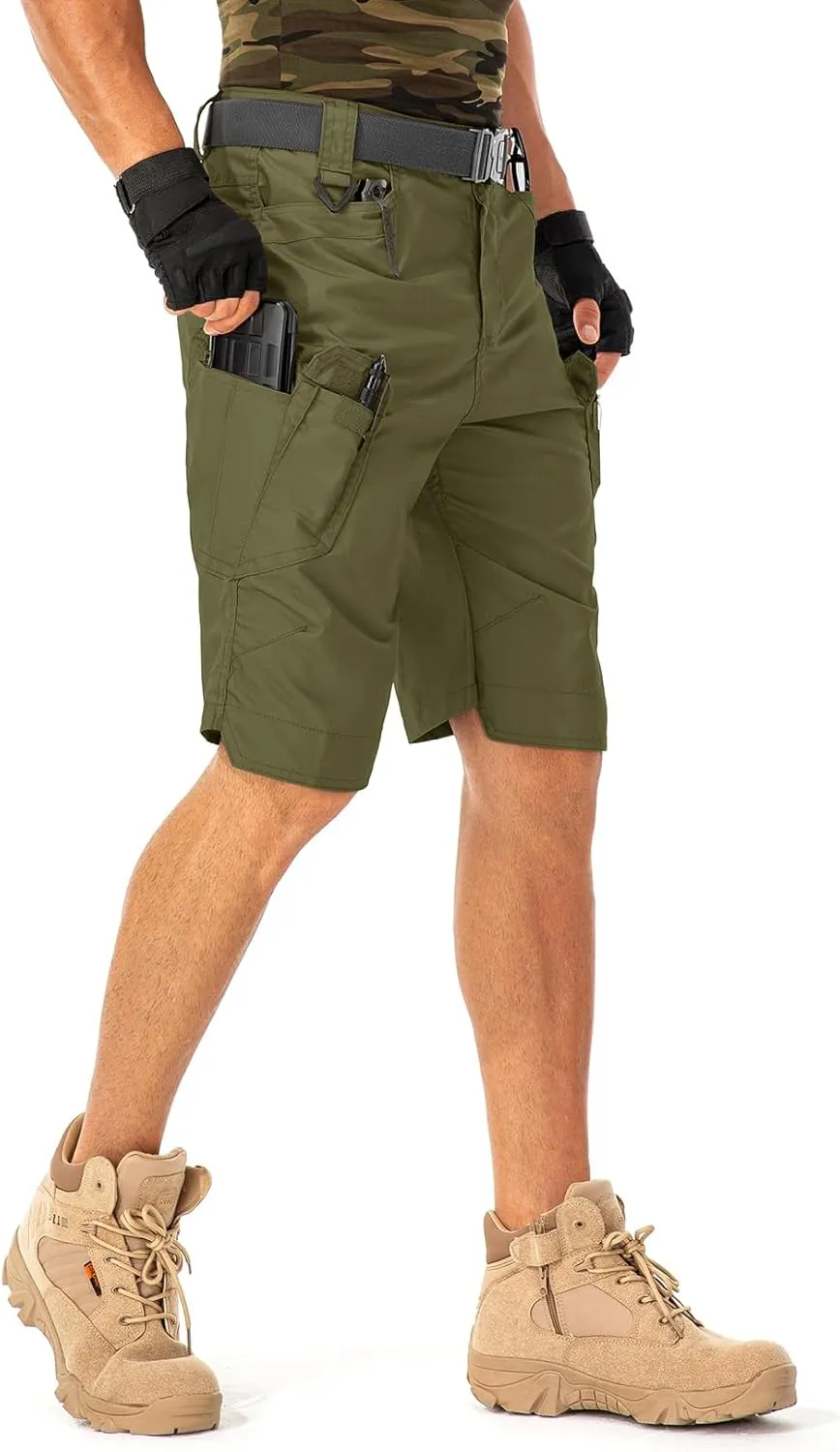 Jessie Kidden Mens Tactical Stretch Outdoor Cargo Shorts Wear Resistant Rip Stop Work Hiking Fishing Shorts