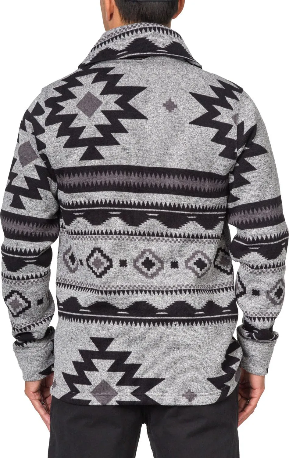 Junk Food - Mens Harper Long Sleeve Sweater Fleece Cardigan Top
