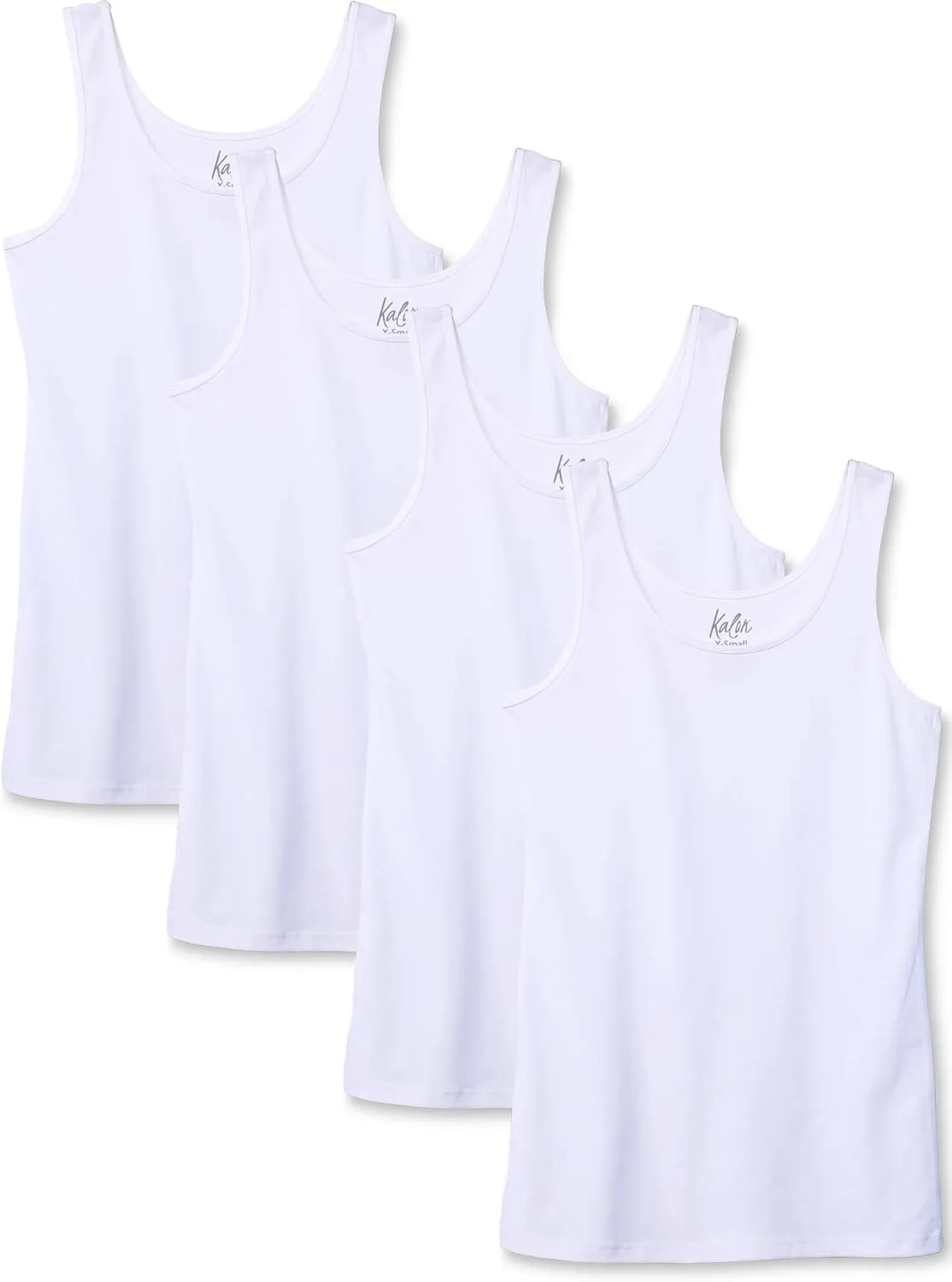 Kalon Women's 4-Pack Scoop Neck Tank Top Base Layer