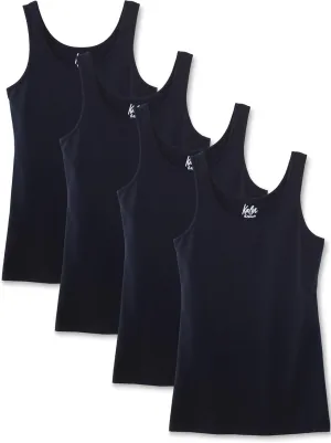 Kalon Women's 4-Pack Scoop Neck Tank Top Base Layer