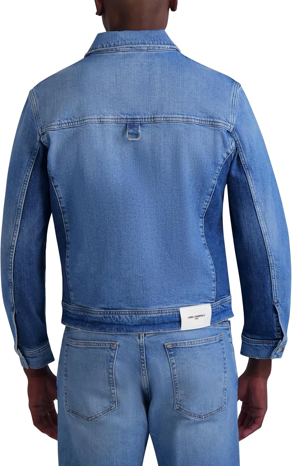 Karl Lagerfeld Paris Men's 2 Bottom Pockets Denim Jacket