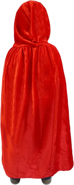 Kids Halloween Christmas Costumes Cape Velvet Hooded Cosplay Party Cloak Wizard Robe