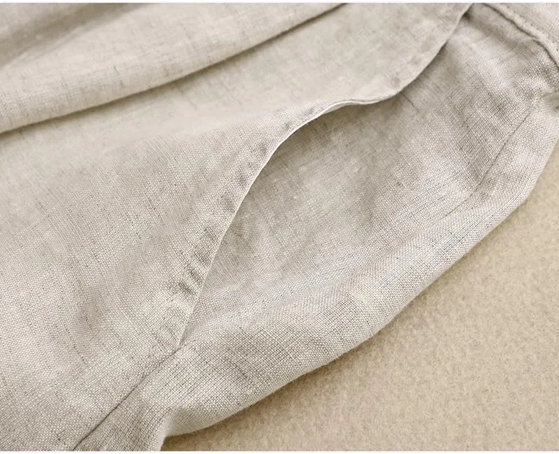 Kinghua Womens Wide Leg Linen Shorts Summer Casual Loose Pleated Elastic High Waisted Bermuda Shorts