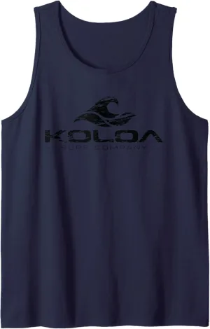 Koloa Surf Vintage Wave Black Logo Lightweight, Graphic Tank Top