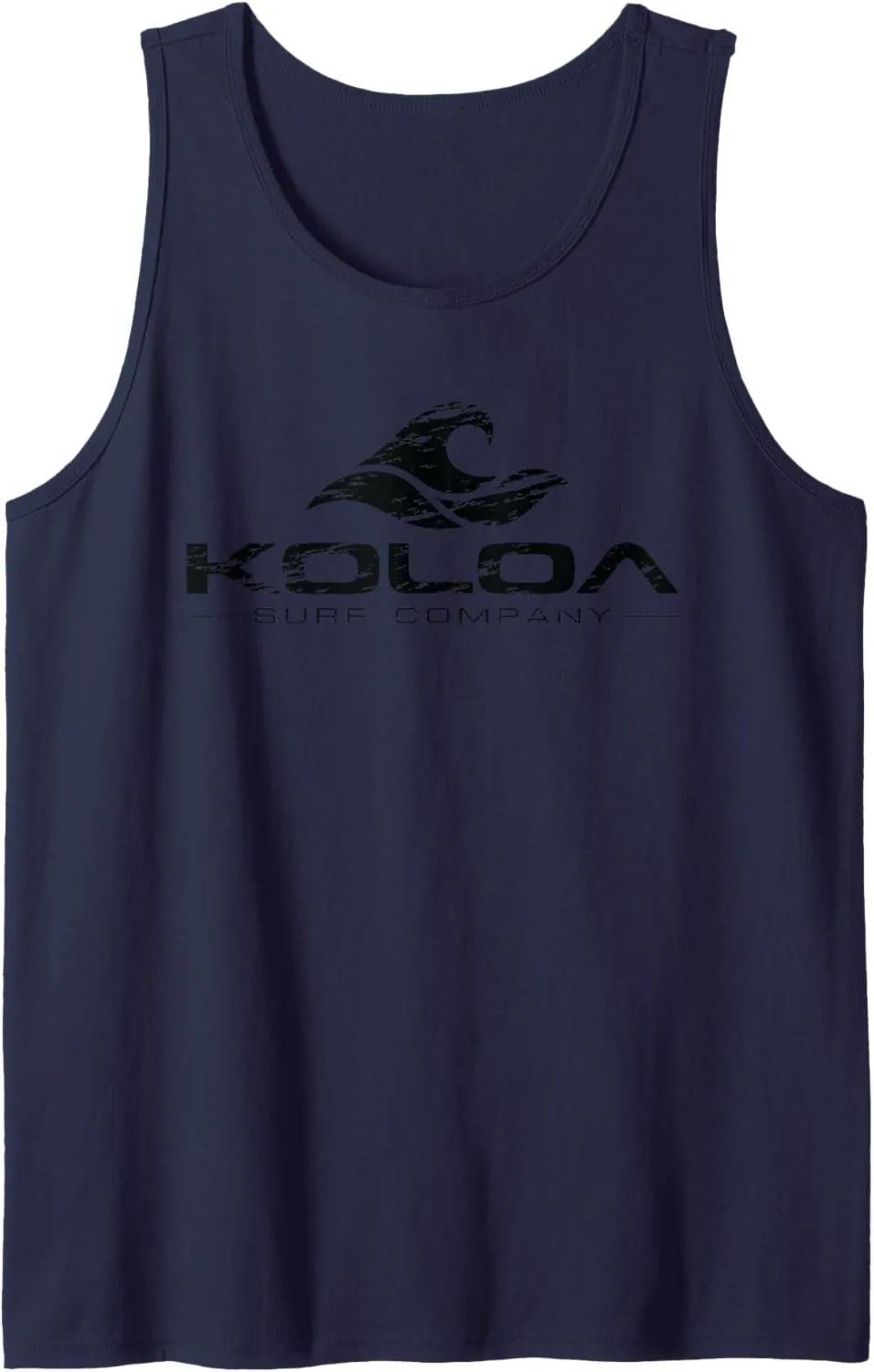 Koloa Surf Vintage Wave Black Logo Lightweight, Graphic Tank Top