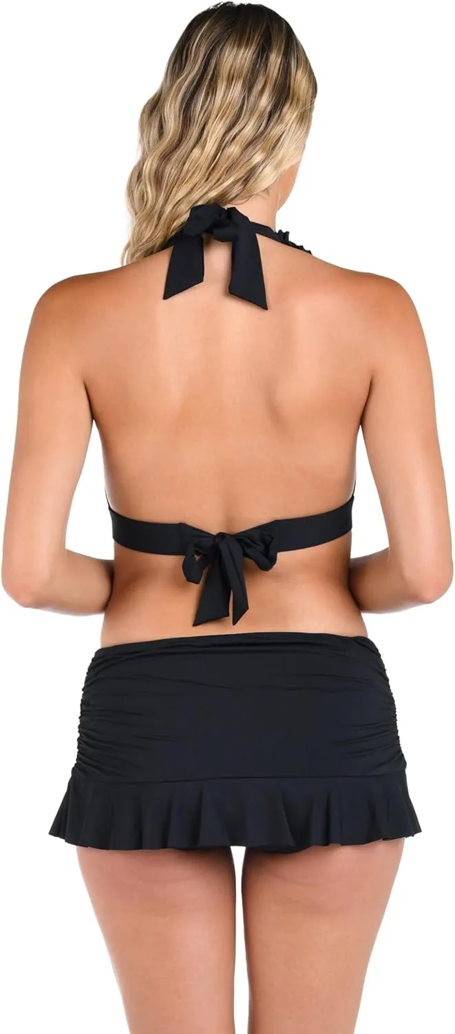 La Blanca Women's Island Goddess Banded Halter Bikini Swimsuit Top