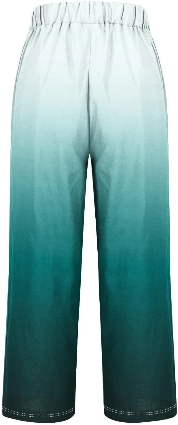 Ladies Wide Legged Linen Pants Spring Womens Linen Work Pants Womens Pants Summer Romper