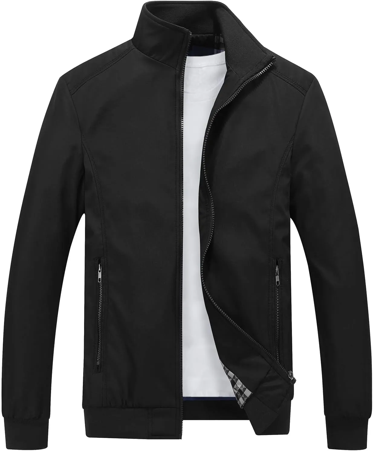 Lamgool Mens Lightweight Jackets Light Windbreaker Casual Flight Jackets Spring Fall Active Coat Outwear