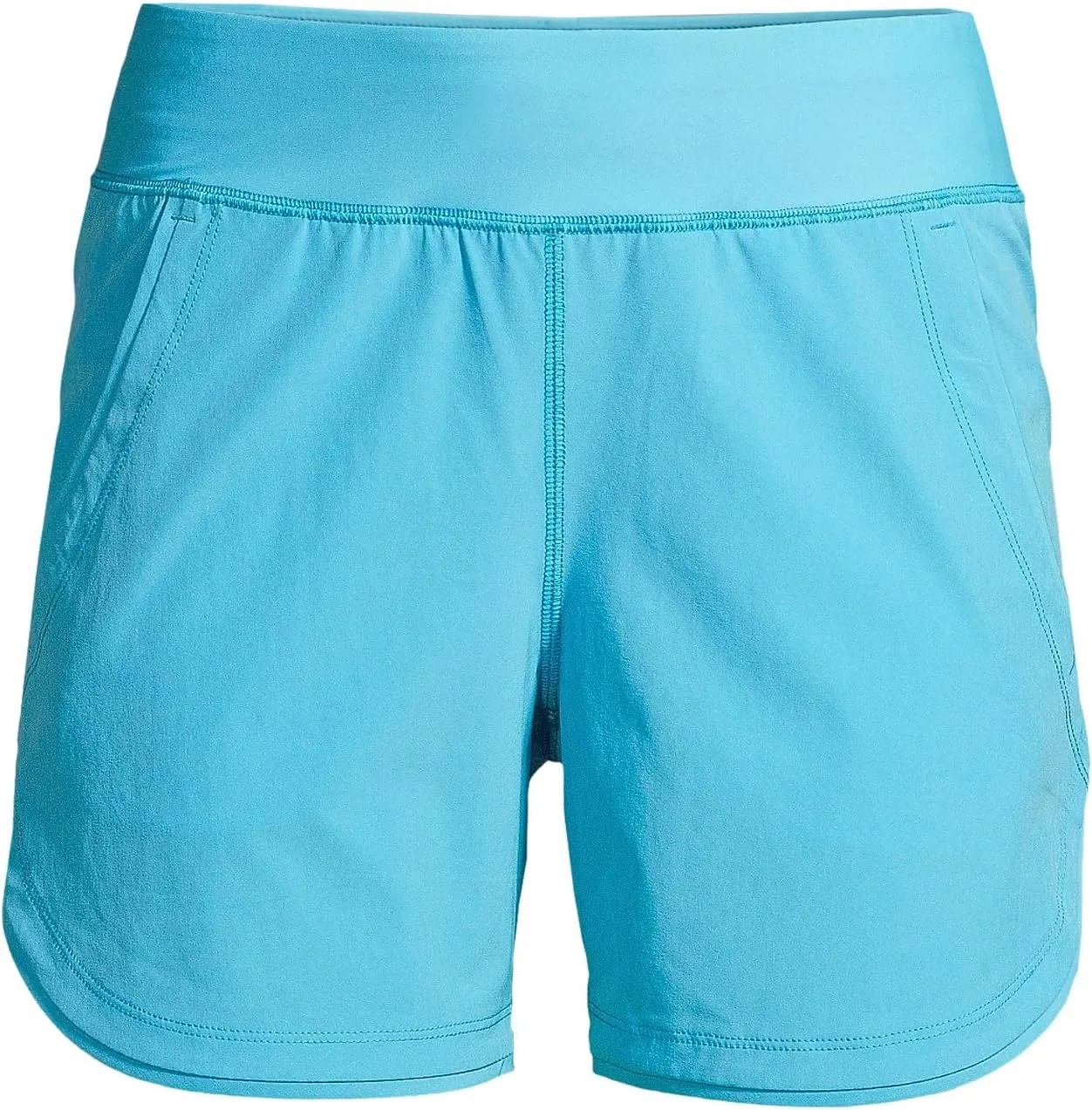 Lands' End Women's 5" Quick Dry Elastic Waist Board Shorts Swim Cover-up Shorts with Panty