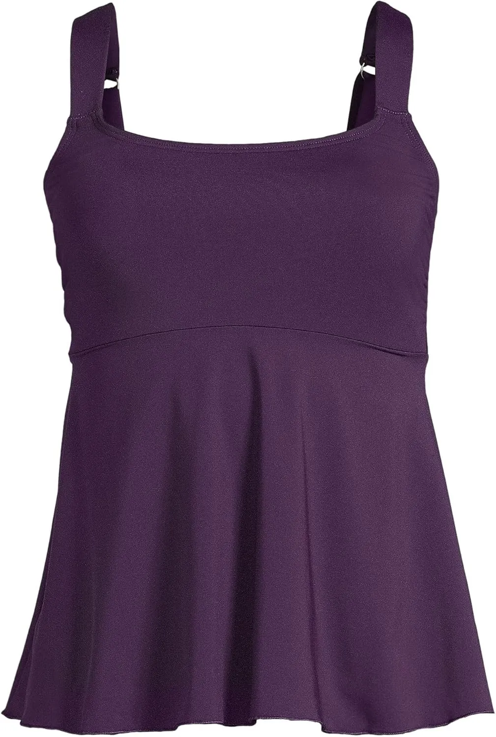 Lands' End Women's Adjustable Scoop Neck Flutter Tankini Top