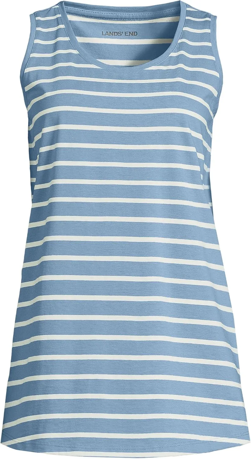 Lands' End Women's American-Grown Supima Cotton Tunic Tank Top