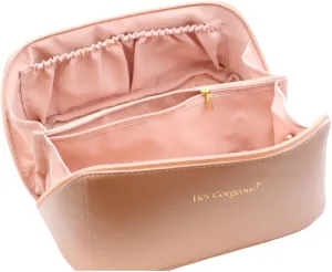 Large Travel Makeup Bag  Waterproof Cosmetic Case, Portable Beauty Organizer with Fixed Divider, Spacious Toiletry Bag for Skincare, Brushes & Accessories, Durable Handle (The Girls II)