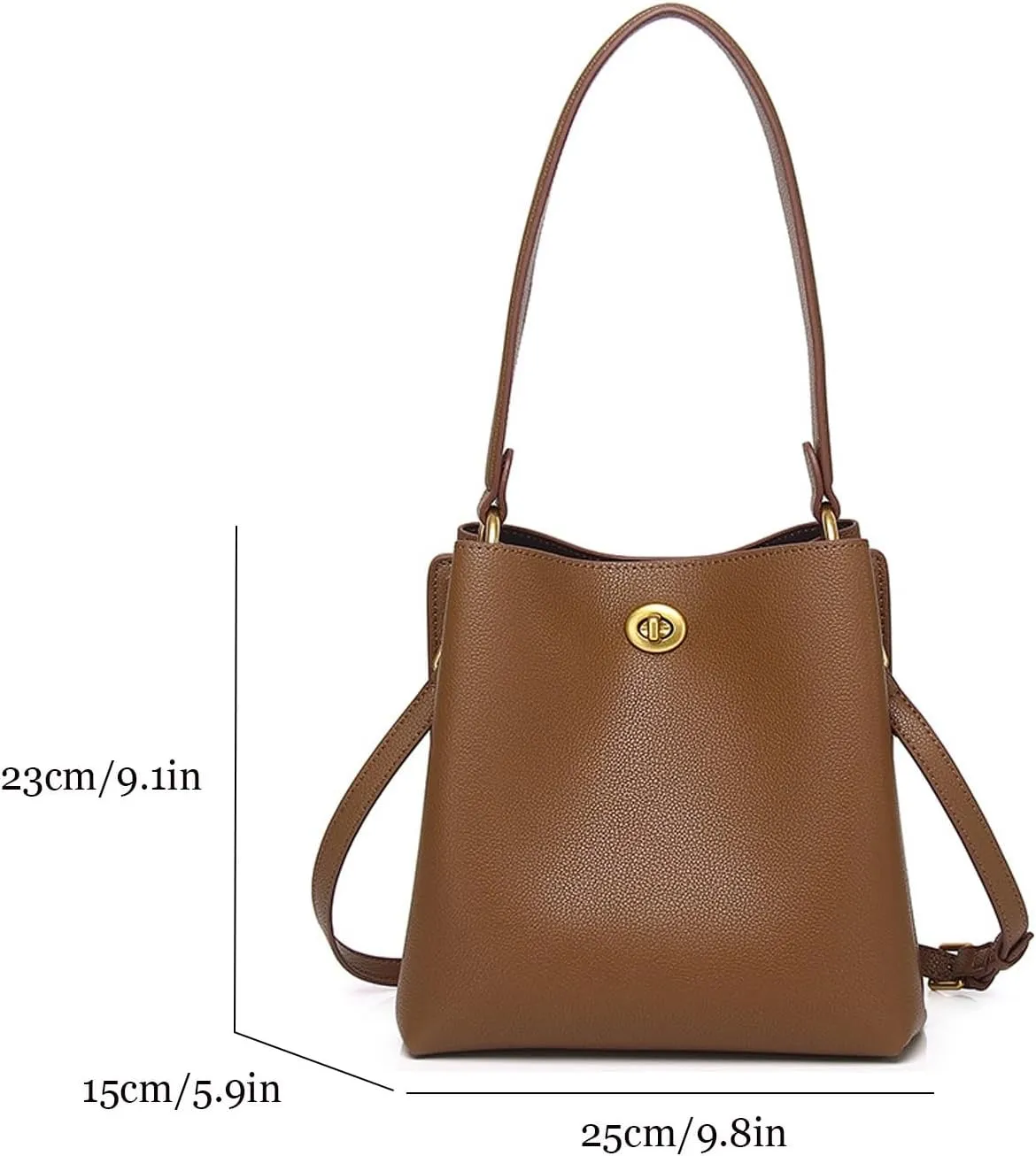 Leather Bucket Bag,Large Top Handle Crossbody Handbags and Purses