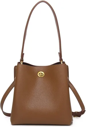 Leather Bucket Bag,Large Top Handle Crossbody Handbags and Purses