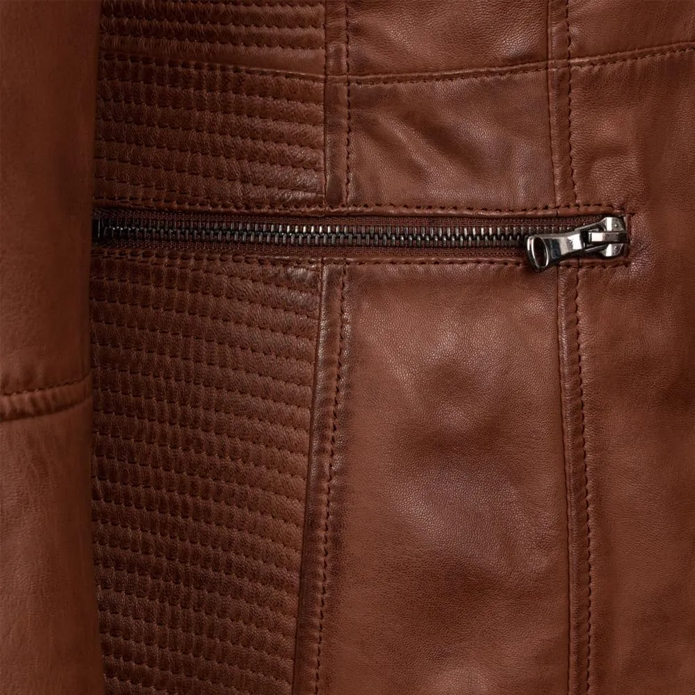 Leather Jacket Women Real Leather Jacket Women - Cafe Racer Slim Fit Womens Motorcycle Jackets