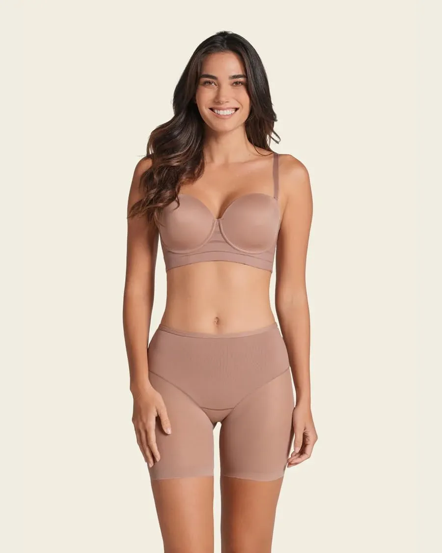 Leonisa Undetectable Sheer Shaper Shorts for Women  Seamless Shapewear Shorts with Anti-Chafing & Butt-Lift Effect