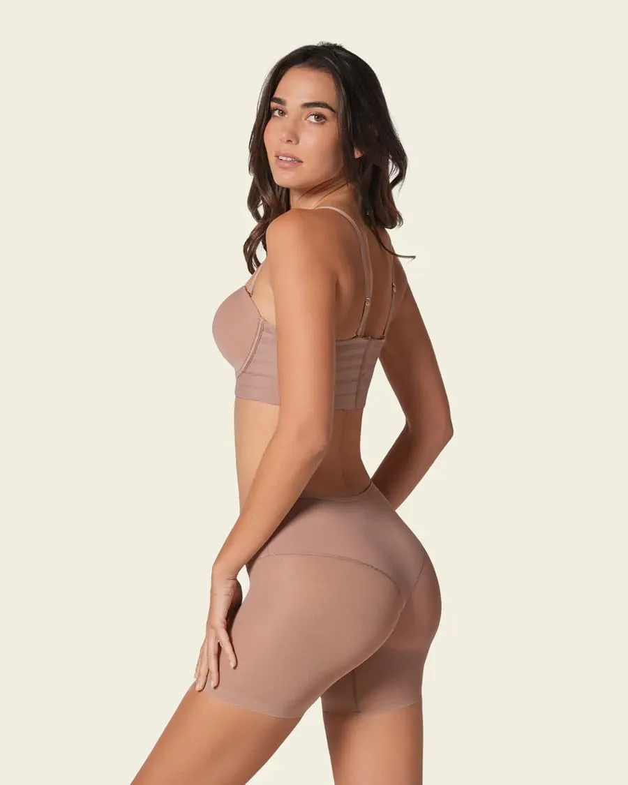 Leonisa Undetectable Sheer Shaper Shorts for Women  Seamless Shapewear Shorts with Anti-Chafing & Butt-Lift Effect