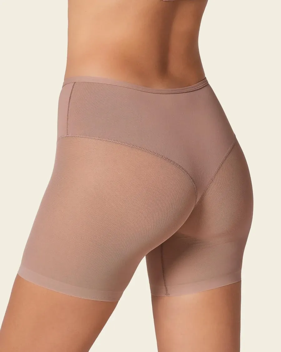 Leonisa Undetectable Sheer Shaper Shorts for Women  Seamless Shapewear Shorts with Anti-Chafing & Butt-Lift Effect