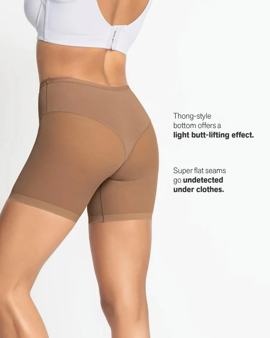 Leonisa Undetectable Sheer Shaper Shorts for Women  Seamless Shapewear Shorts with Anti-Chafing & Butt-Lift Effect