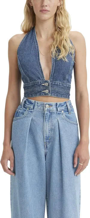 Levi's Women's Daisy Denim Halter Top