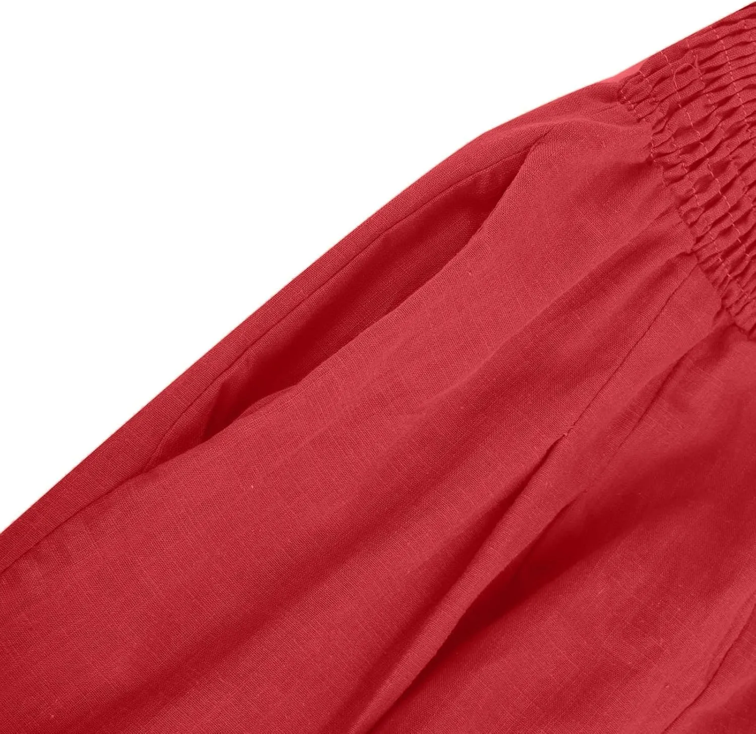 Linen Pants Women Summer Boho Wide Leg High Waist Casual Lounge Pants 2025 Beach Travel Vacation Outfits Linen Pants