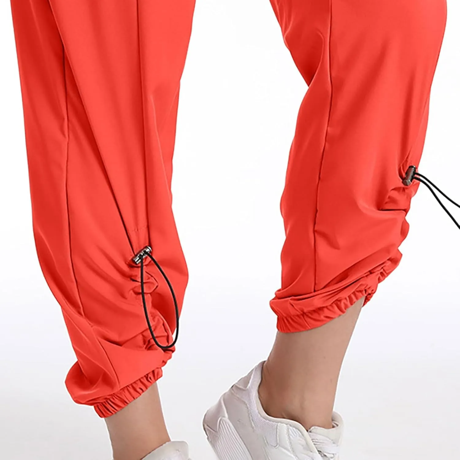 Linen Pants Women Tall Summer Straight Leg High Waist Flowy Beach Pants Travel Vacation Trendy Trouser with Pockets