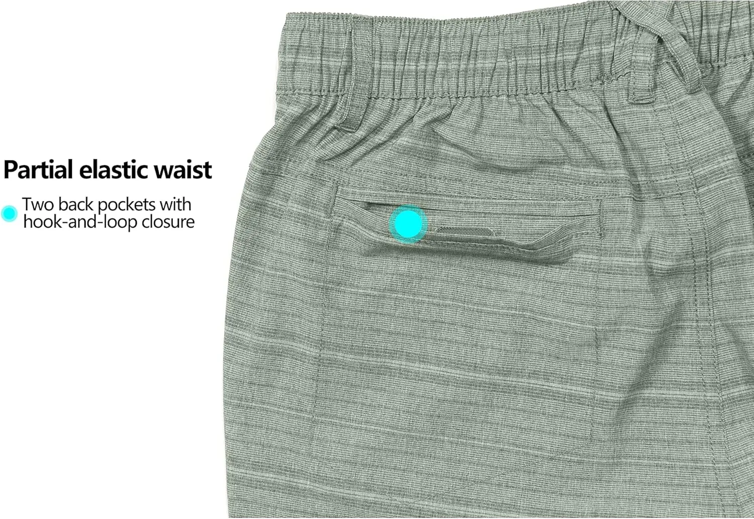 Little Donkey Andy Mens 12 Inch Bermuda Shorts, UPF 50 Stretch Golf Shorts for Casual