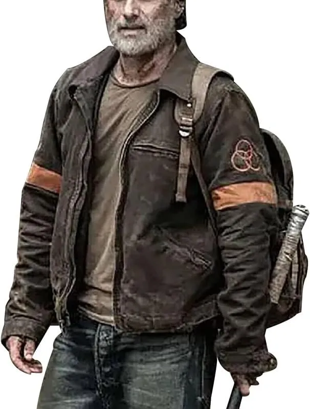 LP-FACON Mens Biker Brando Motorcycle Biker Black Leather/Faux Outerwear