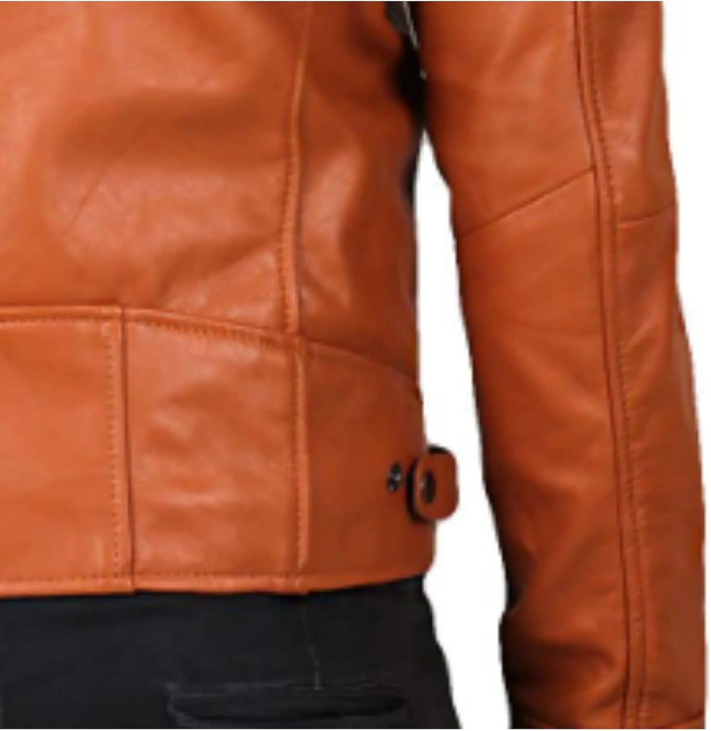 Male Cafe Racer Style PU Jacket Motorcycle Distressed Leather Jackets Moto Coat Bikers Leather Biker Blazer