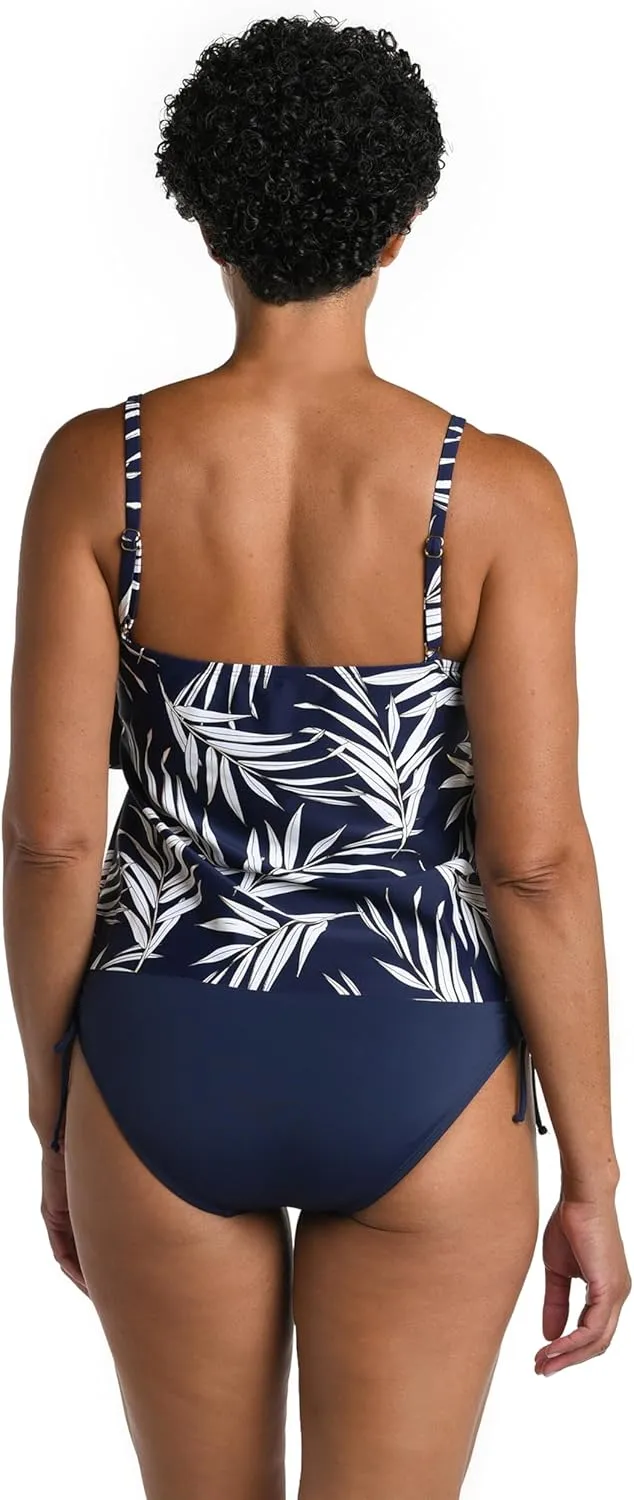 Maxine Of Hollywood Women's 2-Tiered Ruffle Tankini Swimsuit Top