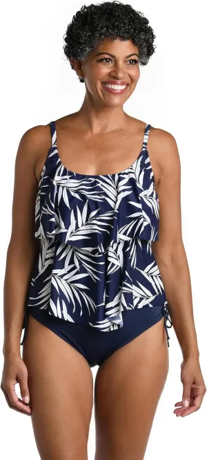 Maxine Of Hollywood Women's 2-Tiered Ruffle Tankini Swimsuit Top