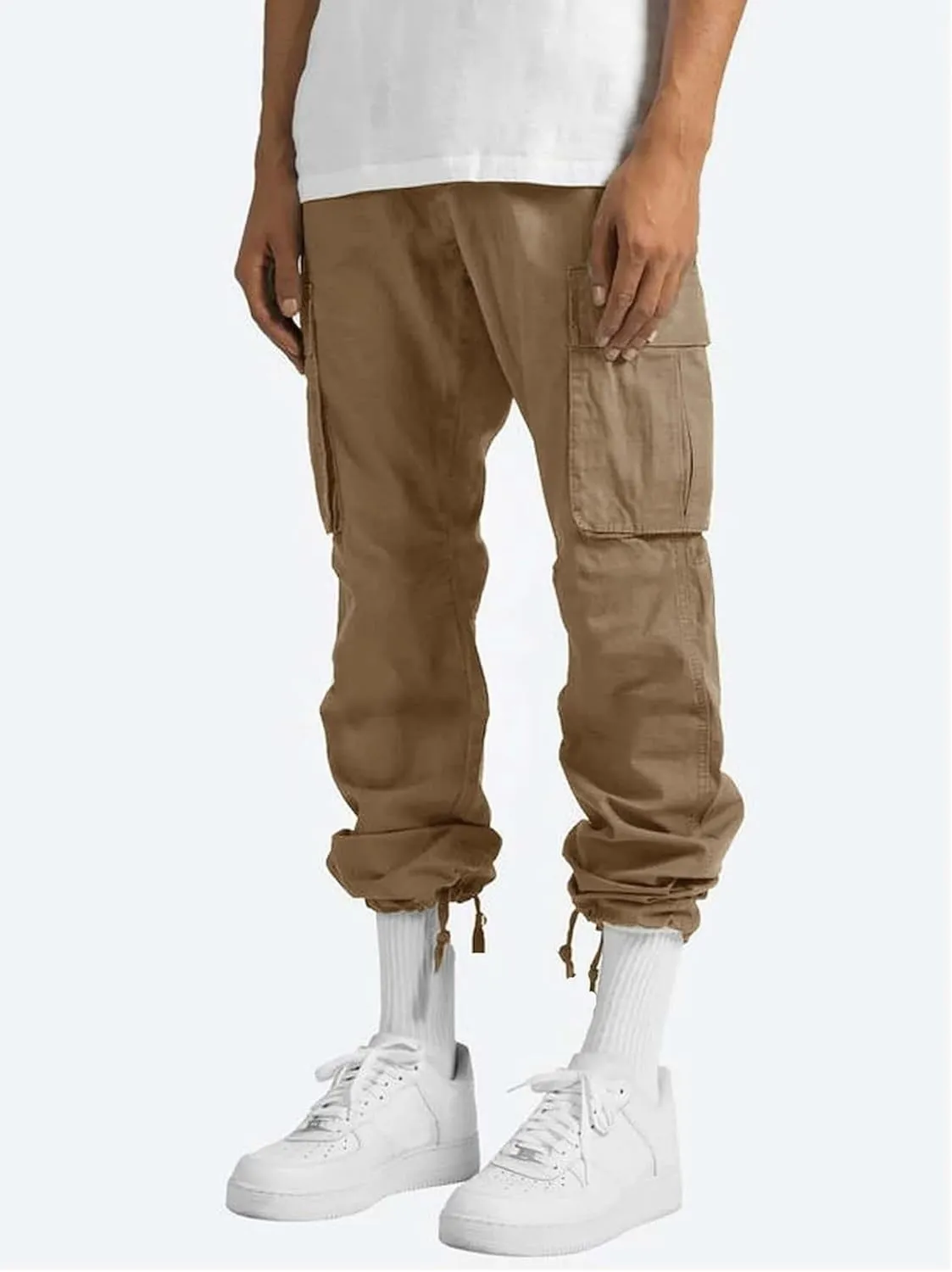 Mens Cargo Pants Straight Casual Trendy Loose Slim Fit Joggers Sweatpants Outdoor Lightweight Athletic Walking Trouser