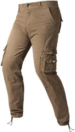 Mens Cargo Work Pants Regular Fit Stretchy Workout Joggers Casual Straight Leg Pants Fashion Business Formal Pant