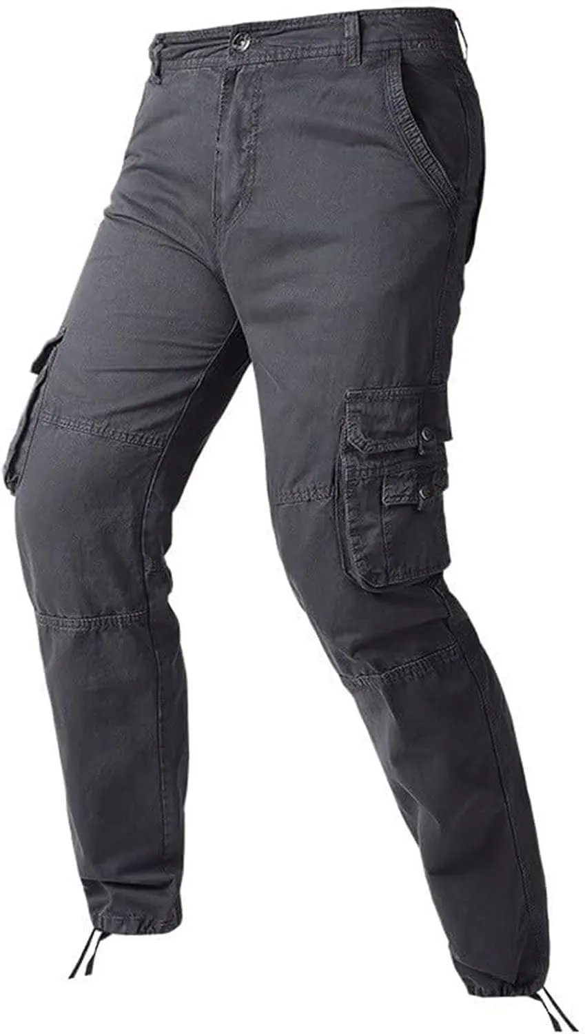 Mens Cargo Work Pants Regular Fit Stretchy Workout Joggers Casual Straight Leg Pants Fashion Business Formal Pant